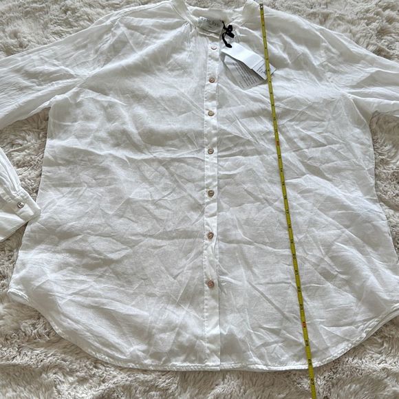 Forte Forte Button Down Blouse White Size 8 - Picture 6 of 12